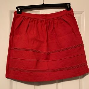 JCrew red skirt